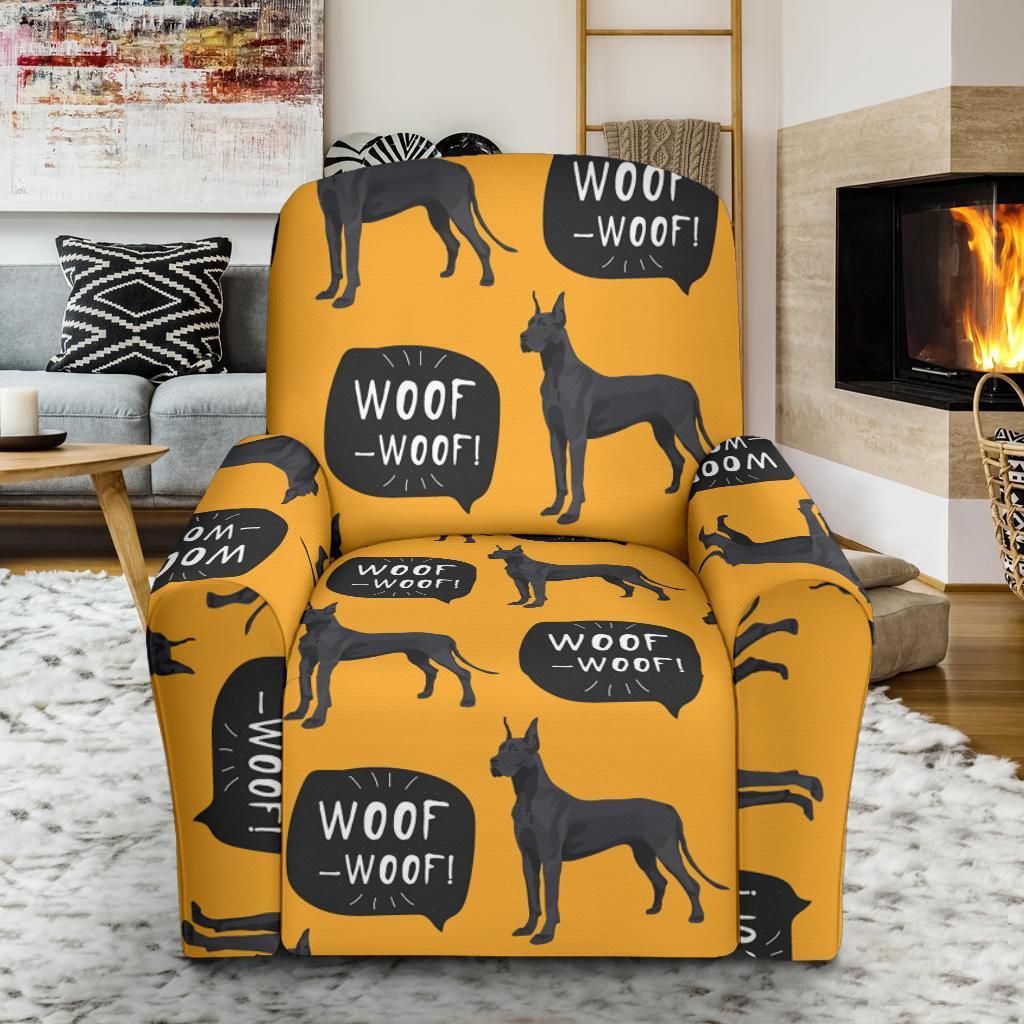 Great Dane Print Pattern Recliner Cover-grizzshop