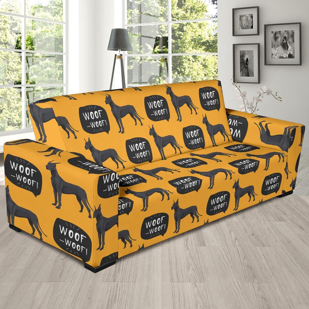 Great Dane Print Pattern Sofa Covers-grizzshop