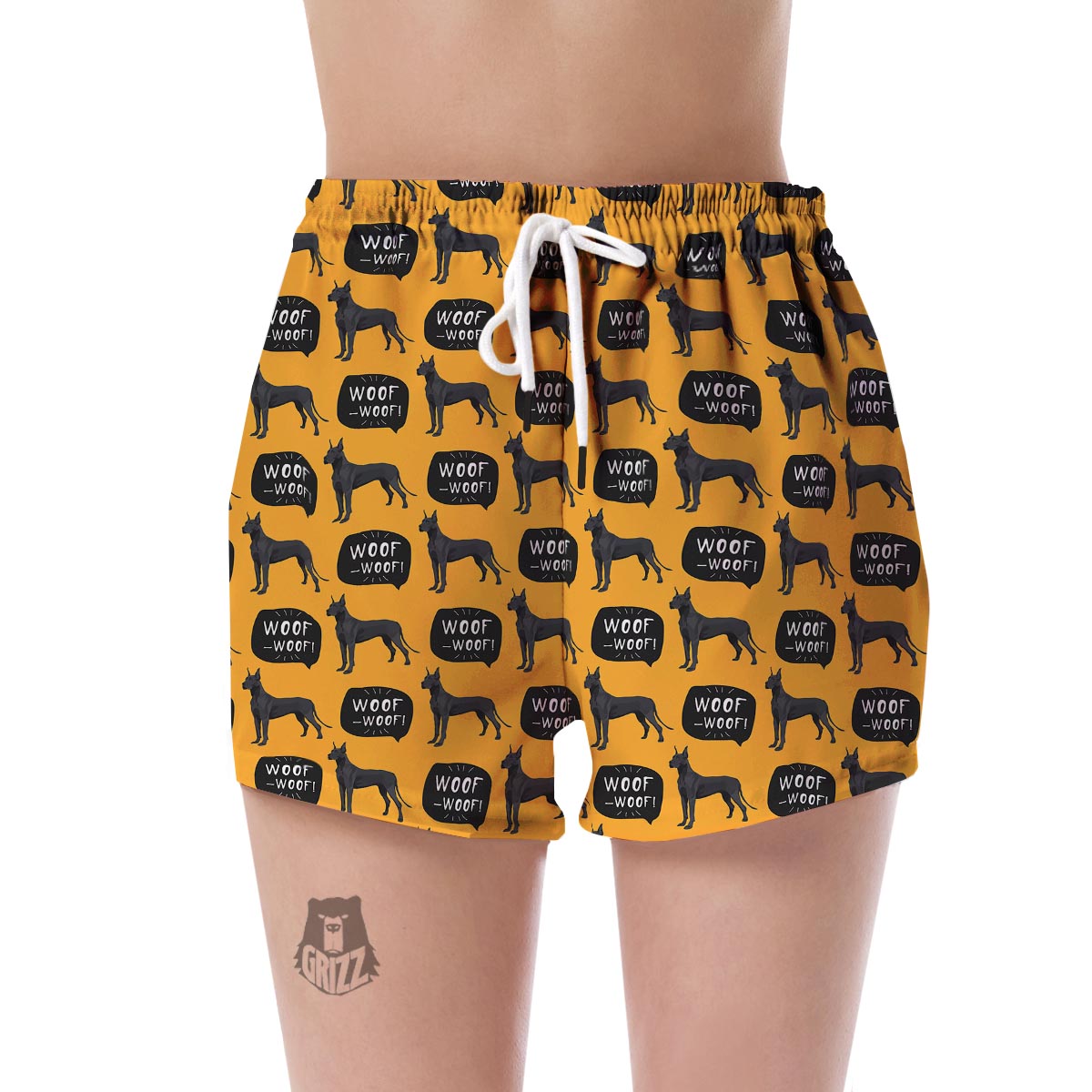 Great Dane Print Pattern Women's Shorts-grizzshop