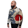 Great Kanagawa Wave Print Men's Bomber Jacket-grizzshop