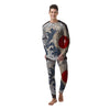 Great Kanagawa Wave Print Men's Pajamas-grizzshop