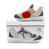 Great Kanagawa Wave Print White Athletic Shoes-grizzshop