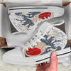 Great Kanagawa Wave Print White High Top Shoes-grizzshop