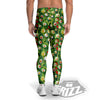 Green Alien Monster Print Pattern Men's Leggings-grizzshop