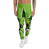 Green Alien Smoking Print Men's Leggings-grizzshop