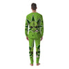 Green Alien Smoking Print Men's Pajamas-grizzshop