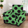 Green And Black Polka Dot Armchair Cover-grizzshop