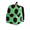 Green And Black Polka Dot Backpack-grizzshop