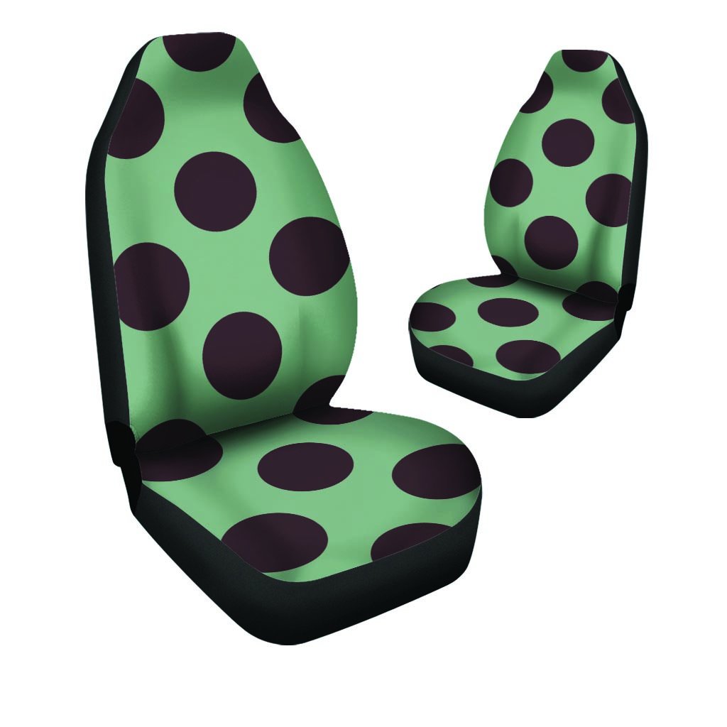 Green And Black Polka Dot Car Seat Covers-grizzshop