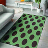 Green And Black Polka Dot Floor Mat-grizzshop