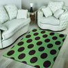 Green And Black Polka Dot Floor Mat-grizzshop