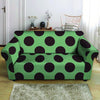 Green And Black Polka Dot Loveseat Cover-grizzshop