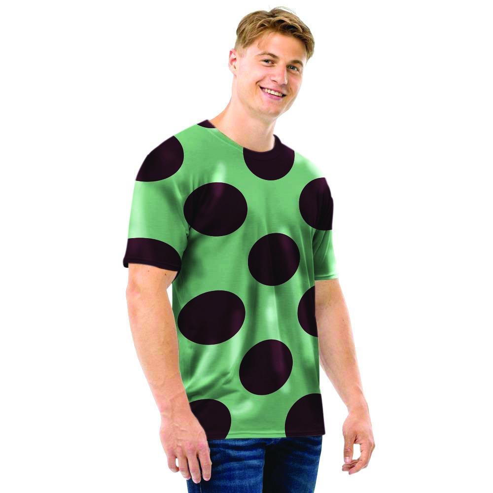 Green And Black Polka Dot Men T Shirt-grizzshop