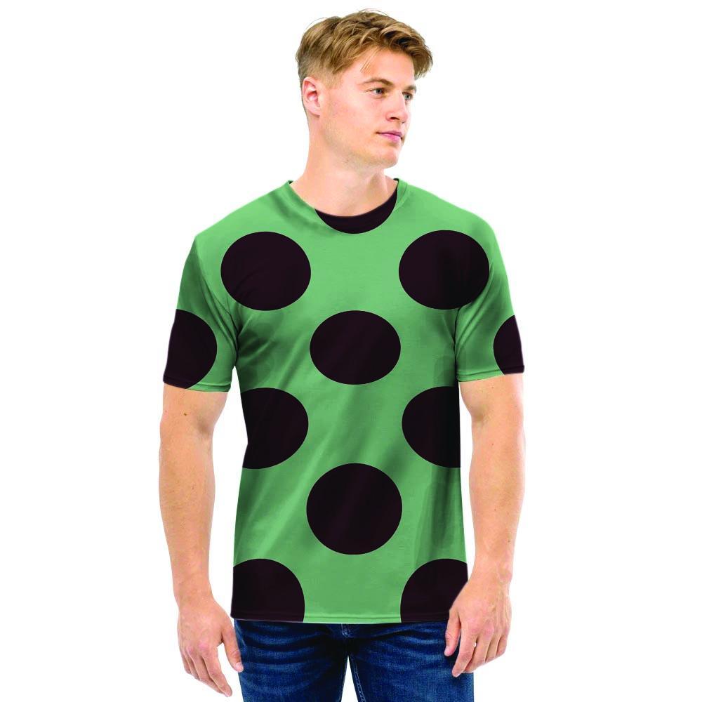 Green And Black Polka Dot Men T Shirt-grizzshop