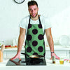 Green And Black Polka Dot Men's Apron-grizzshop