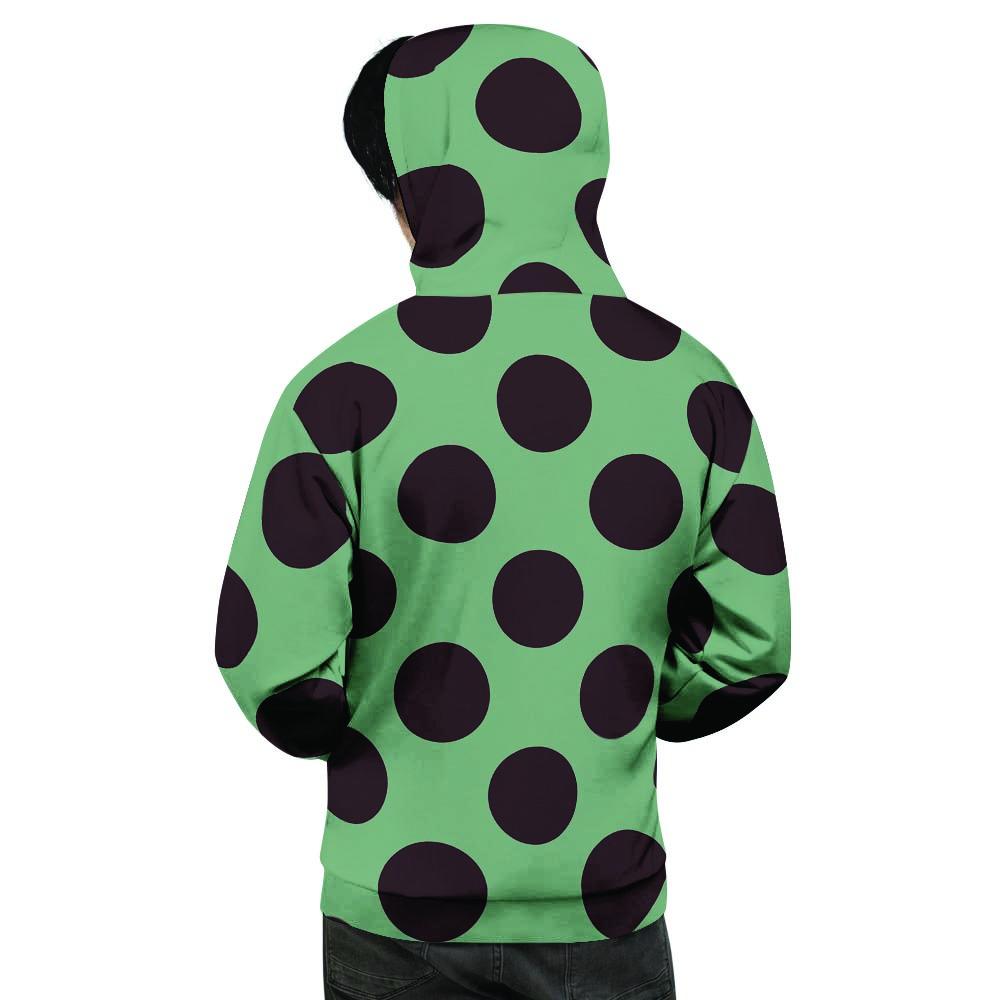 Green And Black Polka Dot Men's Hoodie-grizzshop