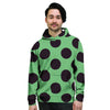 Green And Black Polka Dot Men's Hoodie-grizzshop