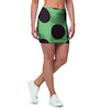 Green And Black Polka Dot Mini Skirt-grizzshop