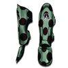 Green And Black Polka Dot Muay Thai Shin Guard-grizzshop