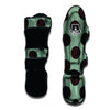 Green And Black Polka Dot Muay Thai Shin Guard-grizzshop