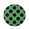 Green And Black Polka Dot Round Rug-grizzshop