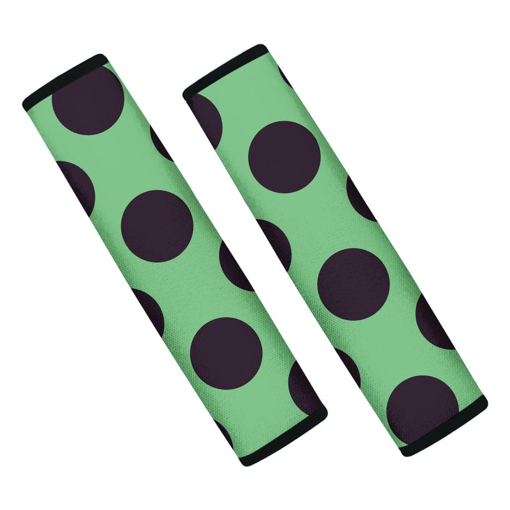 Green And Black Polka Dot Seat Belt Cover-grizzshop