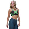 Green And Black Polka Dot Sports Bra-grizzshop