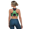 Green And Black Polka Dot Sports Bra-grizzshop