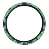 Green And Black Polka Dot Steering Wheel Cover-grizzshop