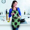 Green And Black Polka Dot Women's Apron-grizzshop