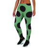 Green And Black Polka Dot Women's Joggers-grizzshop