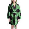 Green And Black Polka Dot Women's Robe-grizzshop