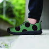 Green And Black Polka Dot Women's Sneakers-grizzshop