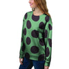 Green And Black Polka Dot Women's Sweatshirt-grizzshop