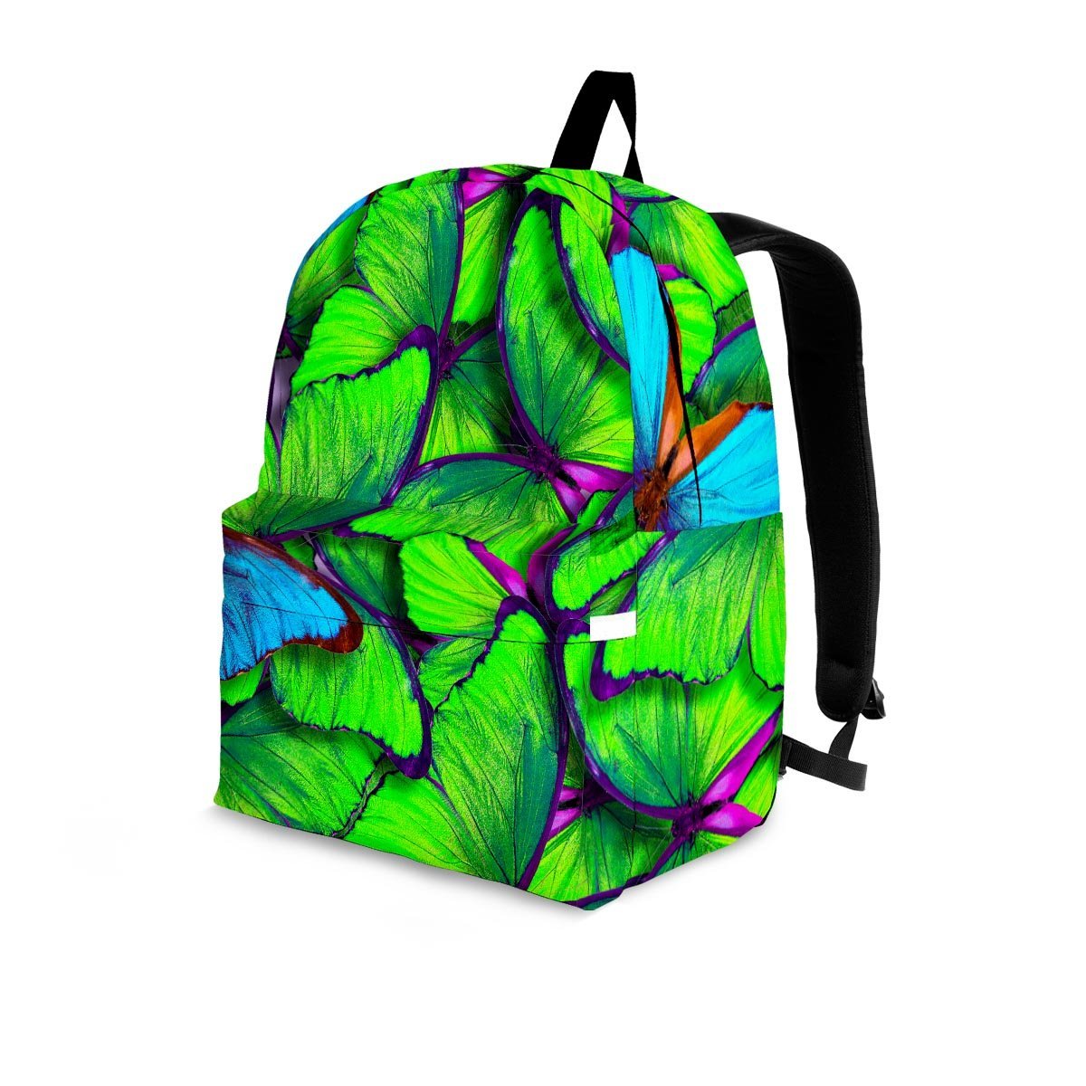 Green And Blue Butterfly Print Backpack-grizzshop