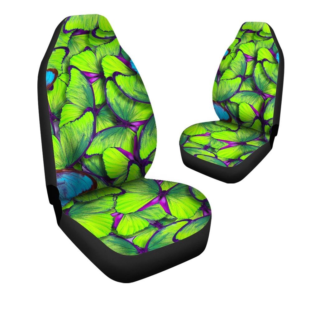 Green And Blue Butterfly Print Car Seat Covers-grizzshop