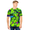 Green And Blue Butterfly Print Men T Shirt-grizzshop