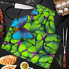 Green And Blue Butterfly Print Men's Apron-grizzshop