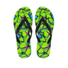 Green And Blue Butterfly Print Men's Flip Flops-grizzshop