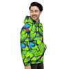 Green And Blue Butterfly Print Men's Hoodie-grizzshop