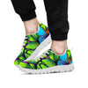 Green And Blue Butterfly Print Men's Sneakers-grizzshop