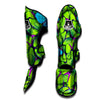 Green And Blue Butterfly Print Muay Thai Shin Guard-grizzshop