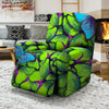 Green And Blue Butterfly Print Recliner Cover-grizzshop