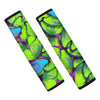 Green And Blue Butterfly Print Seat Belt Cover-grizzshop