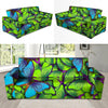 Green And Blue Butterfly Print Sofa Cover-grizzshop