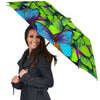 Green And Blue Butterfly Print Umbrella-grizzshop