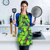 Green And Blue Butterfly Print Women's Apron-grizzshop