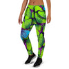 Green And Blue Butterfly Print Women's Joggers-grizzshop