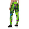 Green And Blue Butterfly Print Women's Leggings-grizzshop