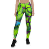 Green And Blue Butterfly Print Women's Leggings-grizzshop